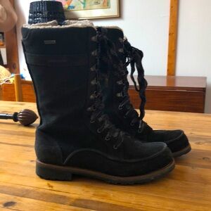 Black suede Patagonia winter boots